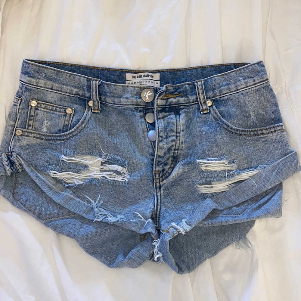 ONETEASPOON *bandit* Jean shorts